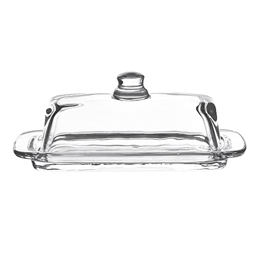 Clayre & Eef Butterdose 20x9x8 cm Glas Rechteckig Butterglocke Butterschale von Clayre & Eef