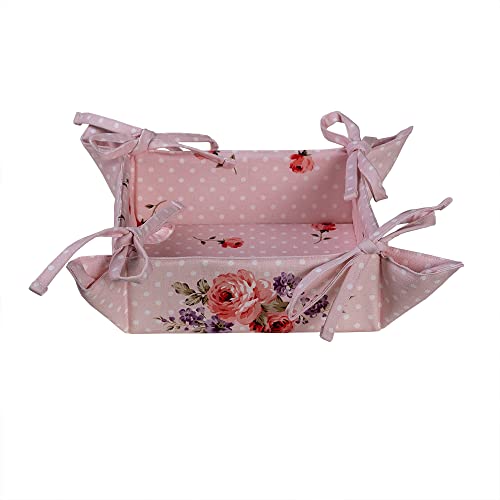 Clayre & Eef DTR47 Brotkorb Rosa, Flieder 31x31x8 cm Clayre & Eef DTR47 Brotkorb Rosa, Flieder 31x31x8 cm von Clayre & Eef