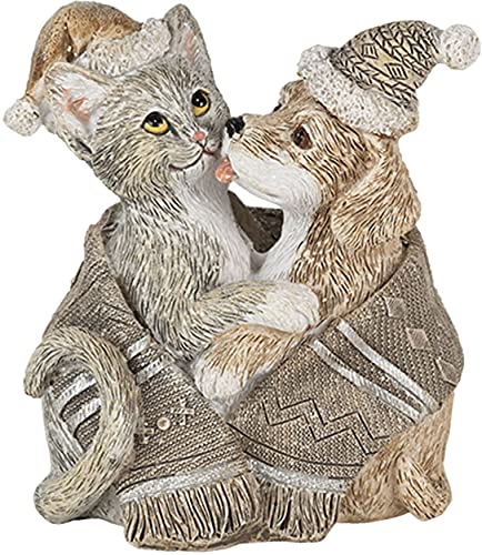 Clayre & Eef Dekoration Hund und Katze Mehrfarbig 8x5x9 cm 6PR4634 von Clayre & Eef