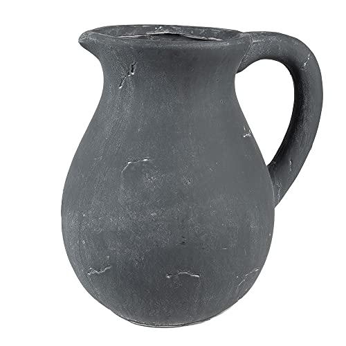 Clayre & Eef Dekorative Kanne 17x15x11 cm Grau Stein Wohnaccessoires von Clayre & Eef