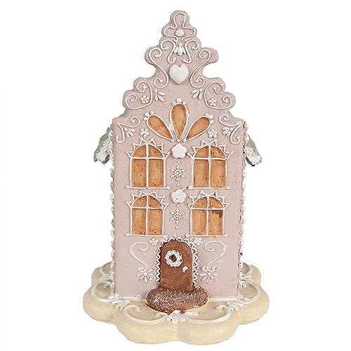 Clayre & Eef Dekorationsfigur Haus 20 cm Rosa Polyresin von Clayre & Eef