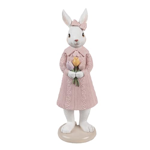 Clayre & Eef Dekorationsfigur Kaninchen 23 cm Weiß Rosa Kunststoff Clayre & Eef Dekorationsfigur Kaninchen 23 cm Weiß Rosa Kunststoff von Clayre & Eef