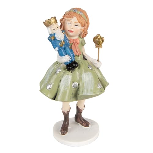 Clayre & Eef Dekorationsfigur Kind 12 cm Grün Polyresin Weihnachtsfiguren von Clayre & Eef