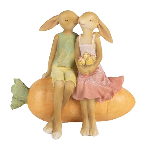 Clayre & Eef Figur Kaninchen 17x10x15 cm Braun Polyresin von Clayre & Eef