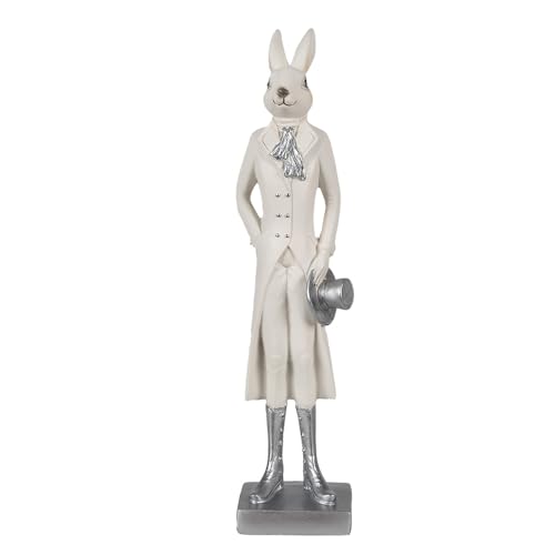 Clayre & Eef Figur Kaninchen 34 cm Weiß Polyresin Osterdekoration von Clayre & Eef