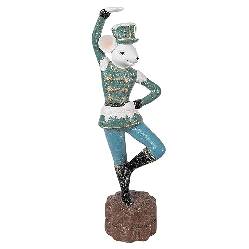 Clayre & Eef Figur Maus 26 cm Blau Polyresin Dekorationsfigur von Clayre & Eef