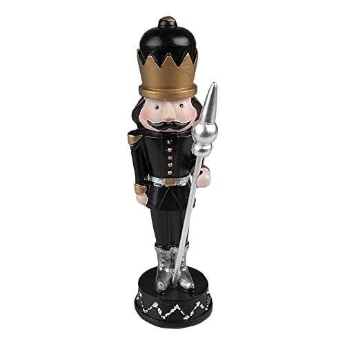 Clayre & Eef Figur Nussknacker 23 cm Schwarz Polyresin Weihnachtsdekoration von Clayre & Eef