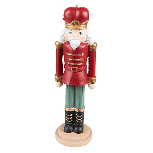 Clayre & Eef Figur Nussknacker 28 cm Rot Grün Polyresin Weihnachtsdekoration von Clayre & Eef