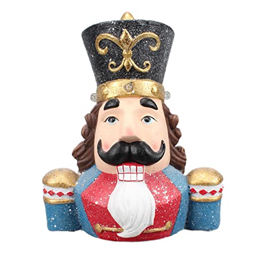 Clayre & Eef Figur Nussknacker 44 cm Blau Rot Polyresin Weihnachtsdekoration von Clayre & Eef