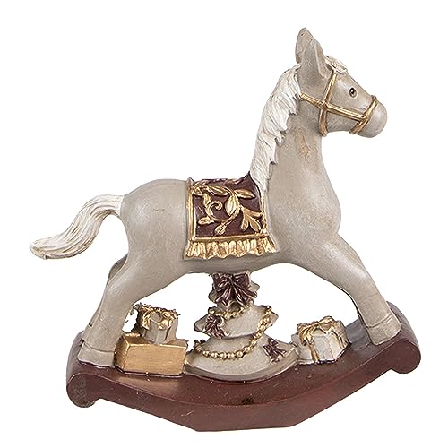 Clayre & Eef Figur Schaukelpferd 11 cm Grau Polyresin Weihnachtsfiguren Clayre & Eef Figur Schaukelpferd 11 cm Grau Polyresin Weihnachtsfiguren von Clayre & Eef