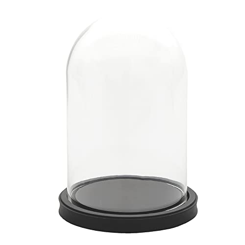 Clayre & Eef Glocke Ø 17x25 cm Schwarz Glas Holz Rund Glasglocke von Clayre & Eef