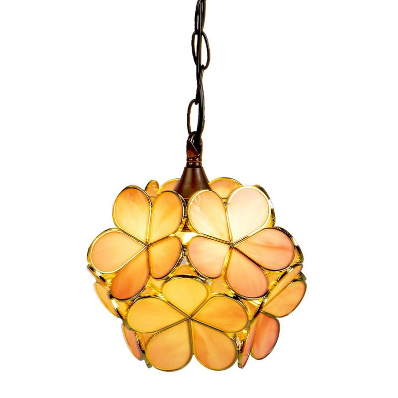 Clayre&Eef Hängelampe Pendelleuchte Tiffanylampe Rosa Glaslampe 5 Ll 6093 Lampe B-Ware von Clayre&Eef