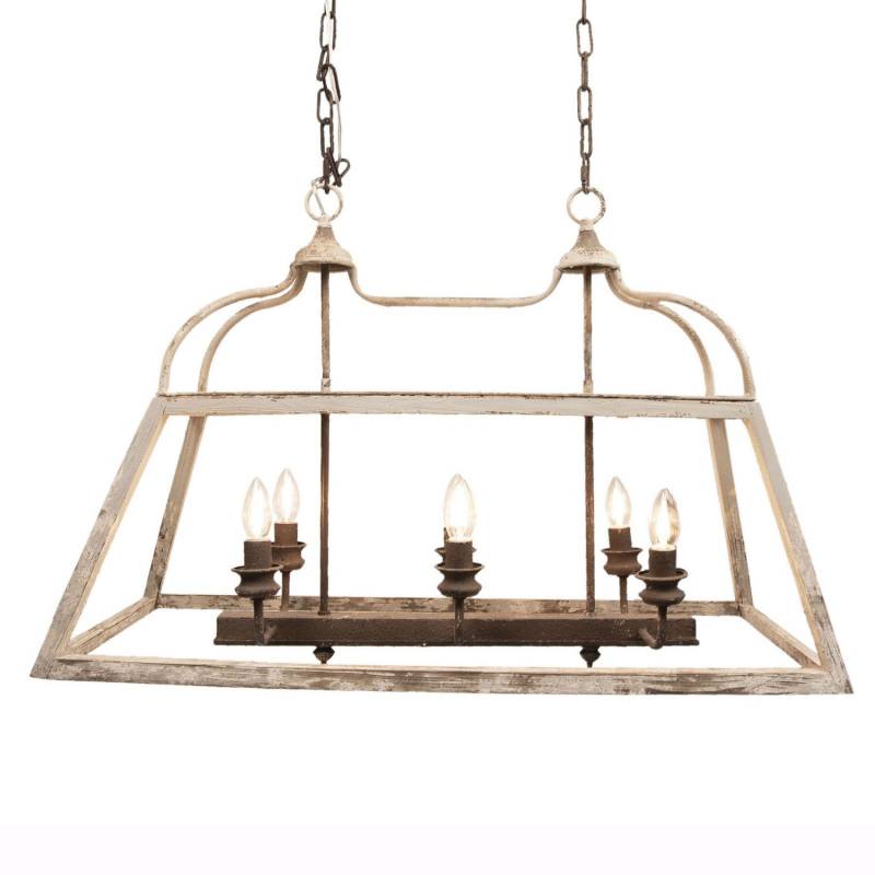 Clayre&Eef Hängeleuchte 237 aus Holz sechsflammig Deckenlampe Deckenleuchte Spot von Clayre&Eef