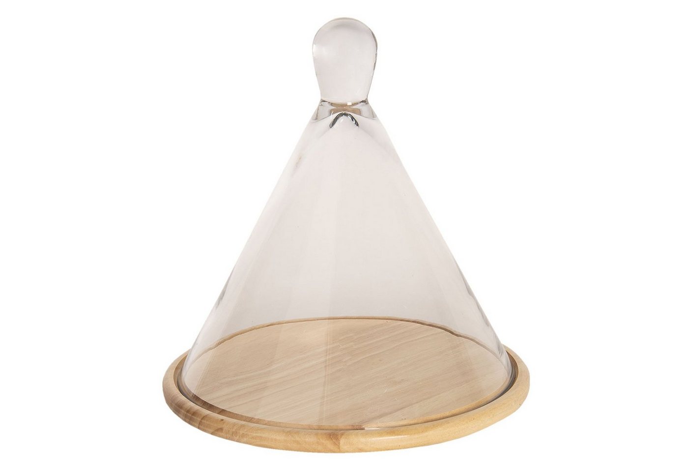 Clayre & Eef Käseglocke Clayre & Eef Glasglocke 28*28*28 cm Transparent Holz/ Glas 6GL2483 von Clayre & Eef