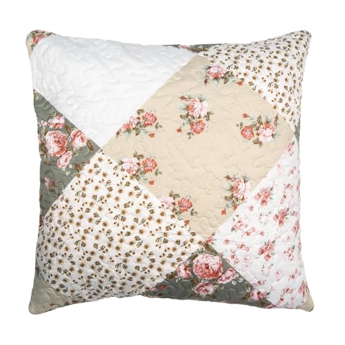 Clayre & Eef Kissenbezug 50x50 cm Grün Beige Polyester Blumen Dekokissenbezug Clayre & Eef Kissenbezug 50x50 cm Grün Beige Polyester Blumen Dekokissenbezug von Clayre & Eef