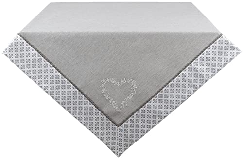 Clayre & Eef LYH01 Tischdecke Quadratisch Grau 100x100 cm von Clayre & Eef