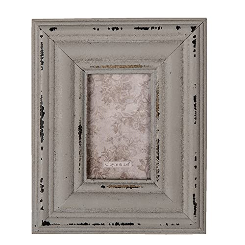 Clayre & Eef Landhaus-Fotorahmen 2F0874 grau 11x1x14 cm / 5x7 cm von Clayre & Eef