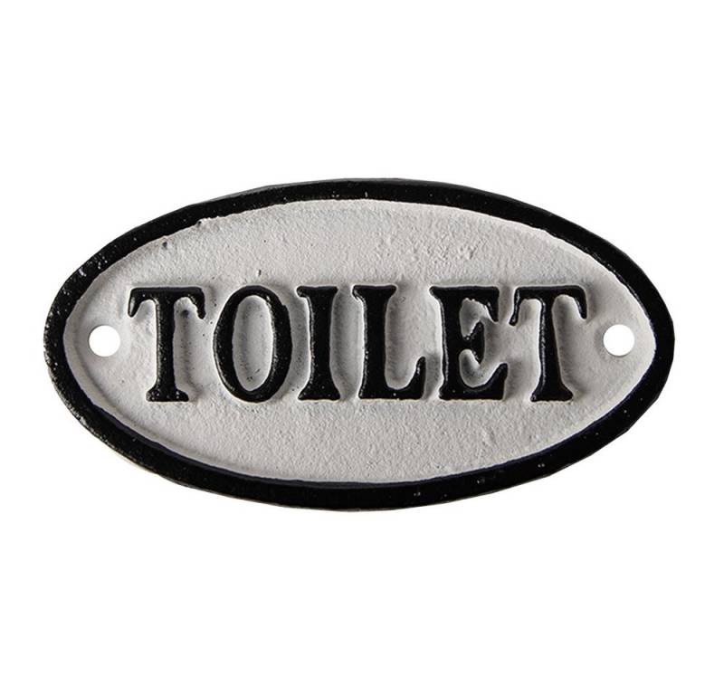 Clayre & Eef Metallschild Clayre & Eef Türschild WC Schild Toilet oval ca. 10 x 5 cm von Clayre & Eef
