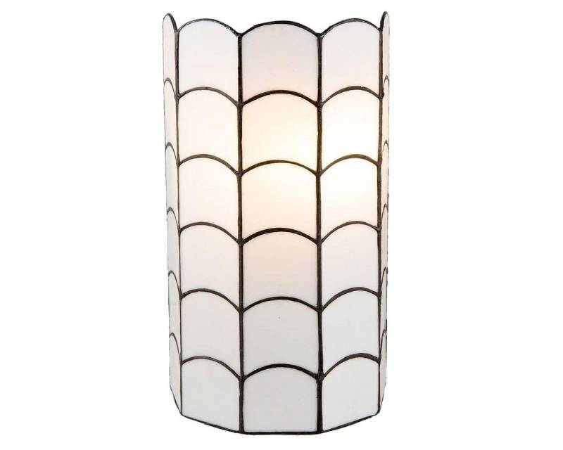 Clayre & Eef Nachttischlampe Clayre & Eef Lumilamp Wandlampe Tiffany Weiß 19*11*35 cm E14/max 2*40W von Clayre & Eef