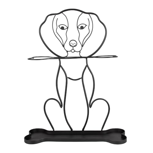 Clayre & Eef Regenschirmständer Hund 58 cm Schwarz Eisen Regenschirmhalter von Clayre & Eef