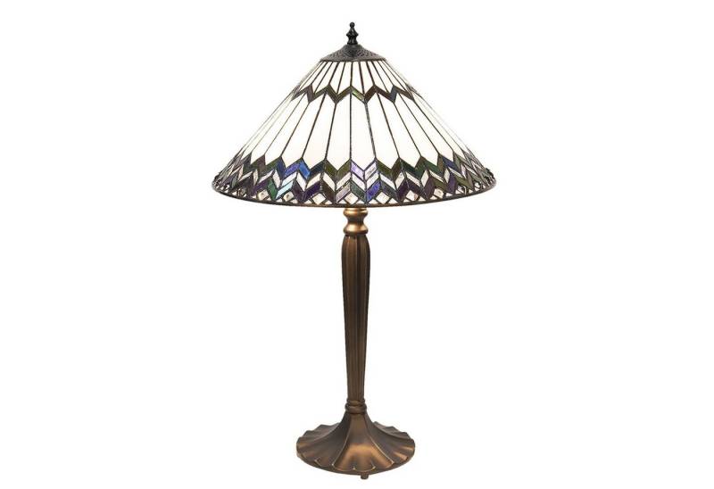 Clayre & Eef Schreibtischlampe Clayre & Eef Lumilamp Tischlampe Tiffany Ø 40*62 cm Mehrfarbig, Tiffanylampe, ohne Leuchtmittel, abhängig vom Leuchtmittel von Clayre & Eef