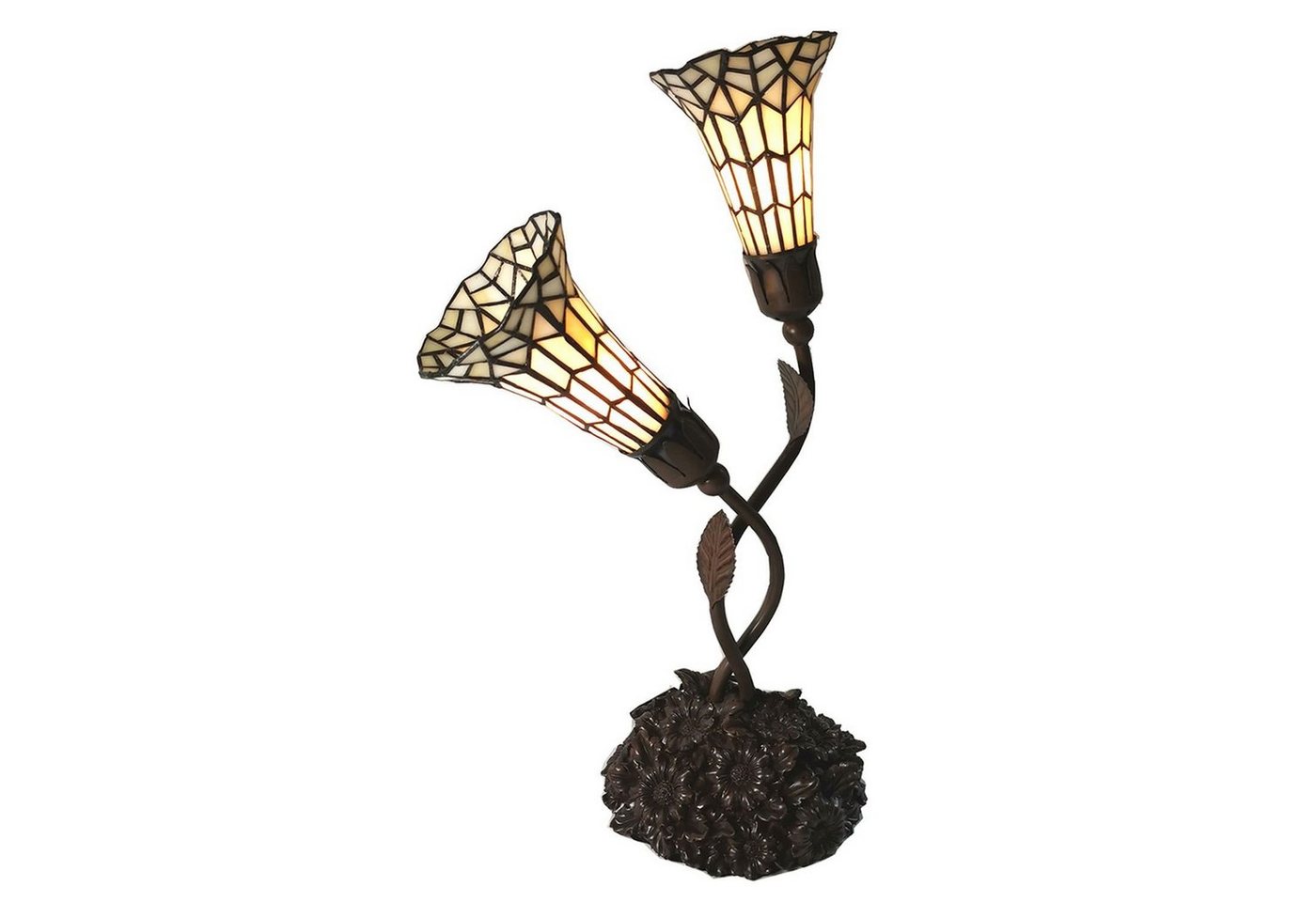 Clayre & Eef Schreibtischlampe Clayre & Eef Lumilamp Tischlampe Tiffany 34*25*58 cm E14/max 2*25W von Clayre & Eef