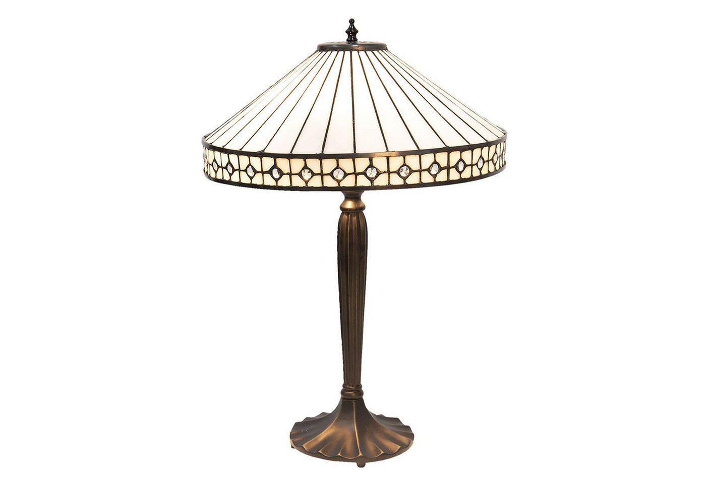 Clayre & Eef Schreibtischlampe Clayre & Eef Lumilamp Tischlampe Tiffany Ø 40*58 cm Mehrfarbig, Tiffanylampe, ohne Leuchtmittel, abhängig vom Leuchtmittel von Clayre & Eef