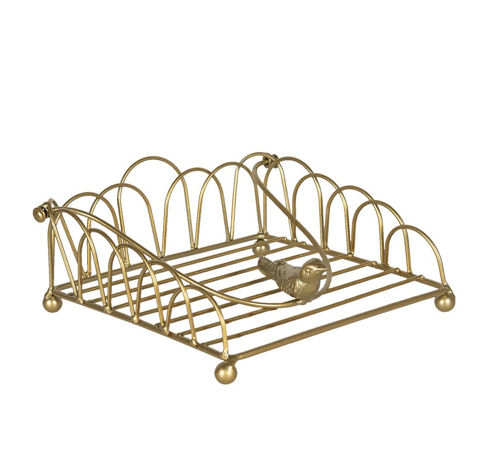 Clayre & Eef Serviettenhalter Clayre & Eef Serviettenständer goldfarbig Vogel 20x20x9 cm Clayre & Eef Serviettenhalter Clayre & Eef Serviettenständer goldfarbig Vogel 20x20x9 cm von Clayre & Eef
