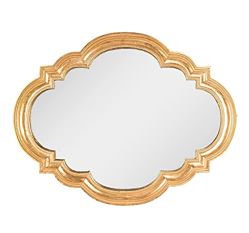 Clayre & Eef Spiegel 65x50 cm Goldfarbig Kunststoff Großer Spiegel von Clayre & Eef