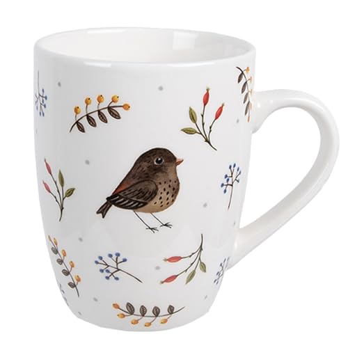 Clayre & Eef Tasse 350 ml Weiß Keramik Trinkbecher von Clayre & Eef