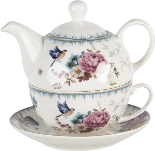 Clayre & Eef Tea for one Set Mehrfarbig Ø16x15x15 cm / 460 ml PIRTEFO von Clayre & Eef