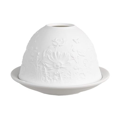 Clayre & Eef Teelichthalter Ø 12x8 cm Weiß Porzellan Blumen Clayre & Eef Teelichthalter Ø 12x8 cm Weiß Porzellan Blumen von Clayre & Eef