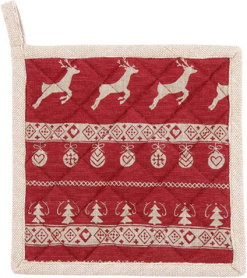 Clayre & Eef Topflappen Baumwolle, Grillhandschuhe, Lappen, Ofenlappen, (1-tlg), Geeignet zum Herausnehmen heißer Gerichte aus dem Ofen von Clayre & Eef