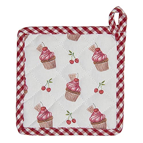 Clayre & Eef Topflappen Kind 16x16 cm Mehrfarbig CUP45K von Clayre & Eef