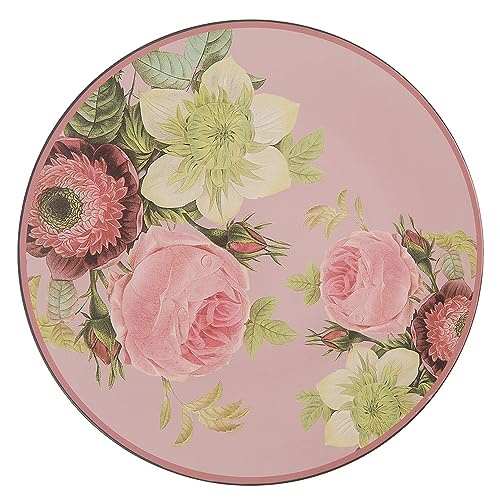 Clayre & Eef Unterteller Ø 33 cm Rosa Grün Kunststoff Blumen von Clayre & Eef