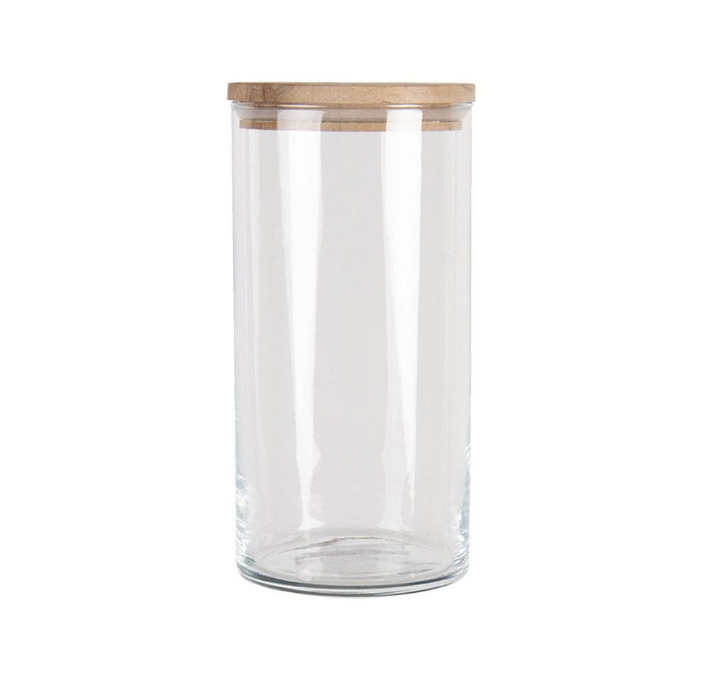 Clayre & Eef Vorratsglas Glasdose FARMSTYLE braun Vorratsdose aus Glas mit Holzdeckel 1210ml von Clayre & Eef