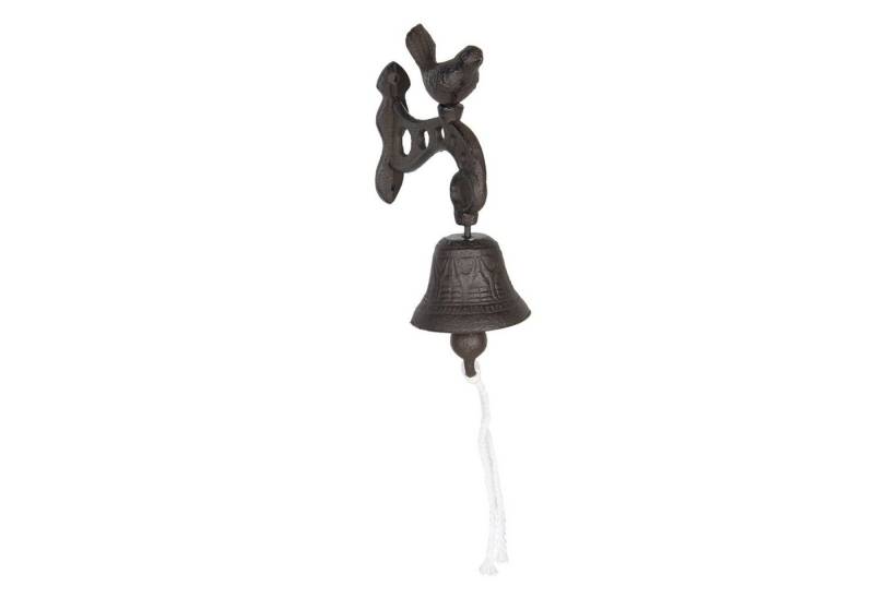 Clayre & Eef Wandbild, Glocke, Tolle vintage Tuerglocke aus rostbraunem Gusseisen Modell Vogel von Clayre & Eef