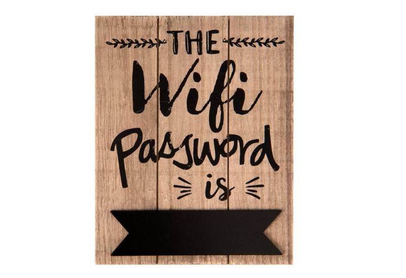 Clayre & Eef Wandbild, WIFI, WiFi Passwort Vintage Retro Schild Modell THE WIFI PASSWORD IS von Clayre & Eef