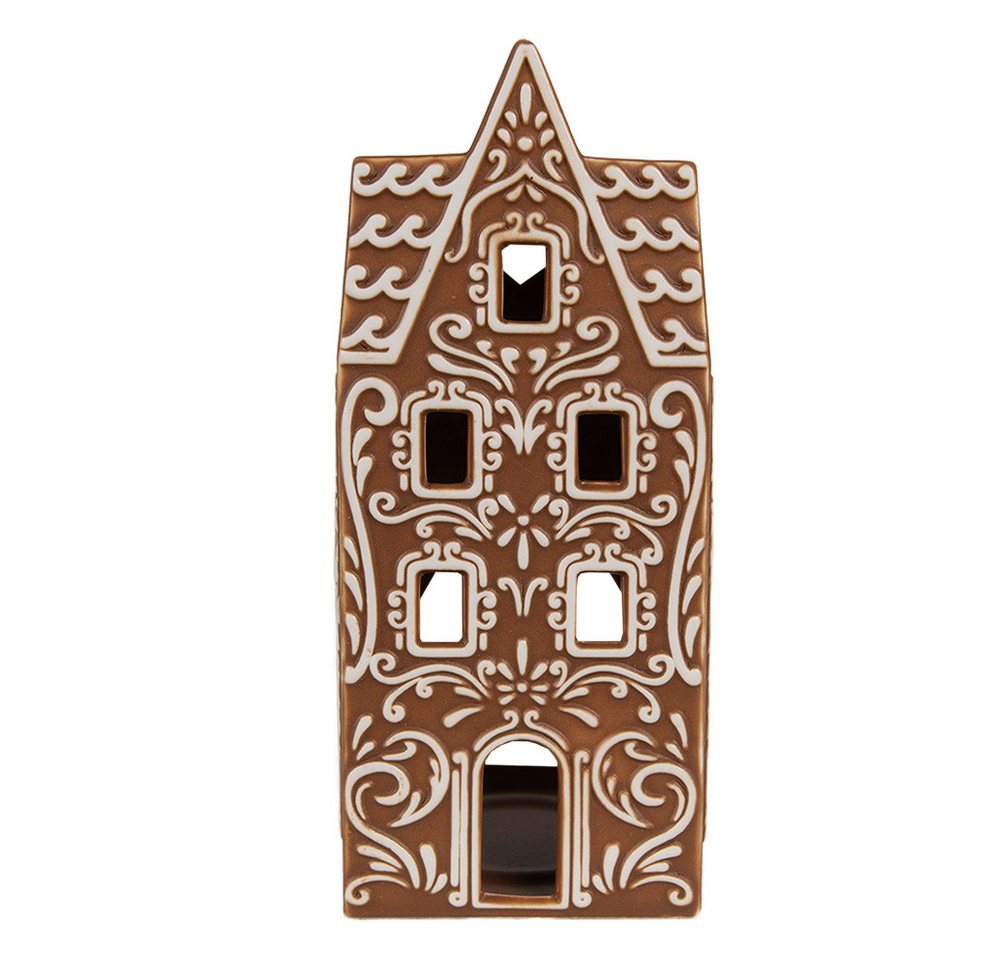 Clayre & Eef Weihnachtshaus Weihnachtshaus Teelichthalter Lebkuchenhaus 7x7x17 cm Braun Porzellan Clayre & Eef Weihnachtshaus Weihnachtshaus Teelichthalter Lebkuchenhaus 7x7x17 cm Braun Porzellan von Clayre & Eef
