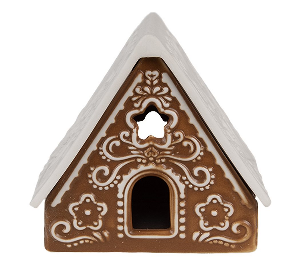 Clayre & Eef Weihnachtshaus Weihnachtshaus Teelichthalter Lebkuchenhaus 8x8x8 cm Braun Porzellan Clayre & Eef Weihnachtshaus Weihnachtshaus Teelichthalter Lebkuchenhaus 8x8x8 cm Braun Porzellan von Clayre & Eef