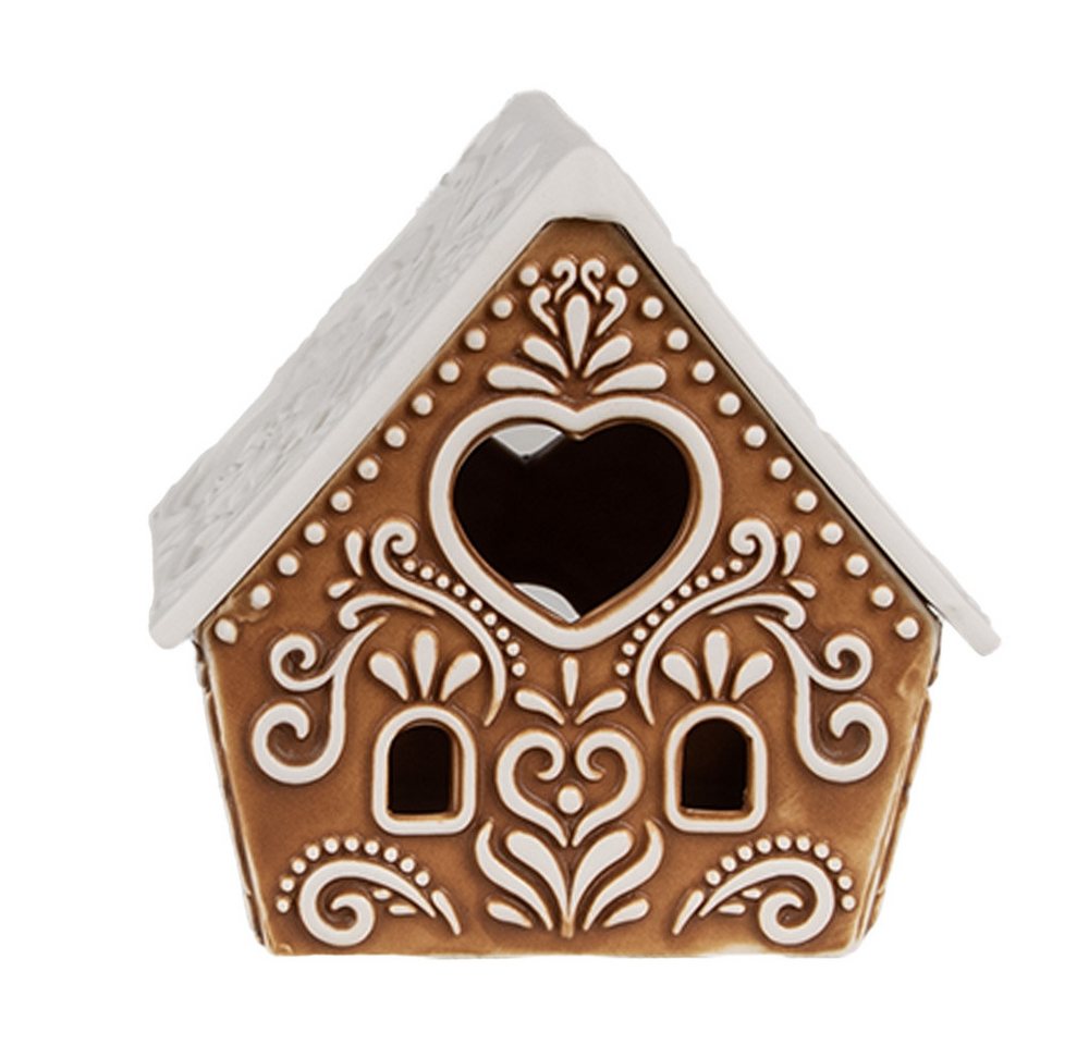 Clayre & Eef Weihnachtshaus Weihnachtshaus Teelichthalter Lebkuchenhaus 9x7x8 cm Braun Porzellan Clayre & Eef Weihnachtshaus Weihnachtshaus Teelichthalter Lebkuchenhaus 9x7x8 cm Braun Porzellan von Clayre & Eef