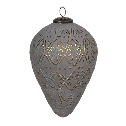 Clayre & Eef Weihnachtskugel 26 cm Grau Glas Weihnachtsbaumschmuck Clayre & Eef Weihnachtskugel 26 cm Grau Glas Weihnachtsbaumschmuck von Clayre & Eef