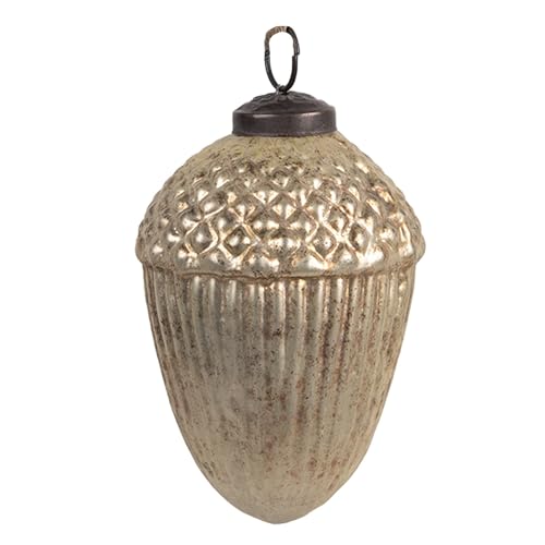 Clayre & Eef Weihnachtskugel Ø 7x10 cm Goldfarbig Glas Weihnachtsbaumschmuck Clayre & Eef Weihnachtskugel Ø 7x10 cm Goldfarbig Glas Weihnachtsbaumschmuck von Clayre & Eef