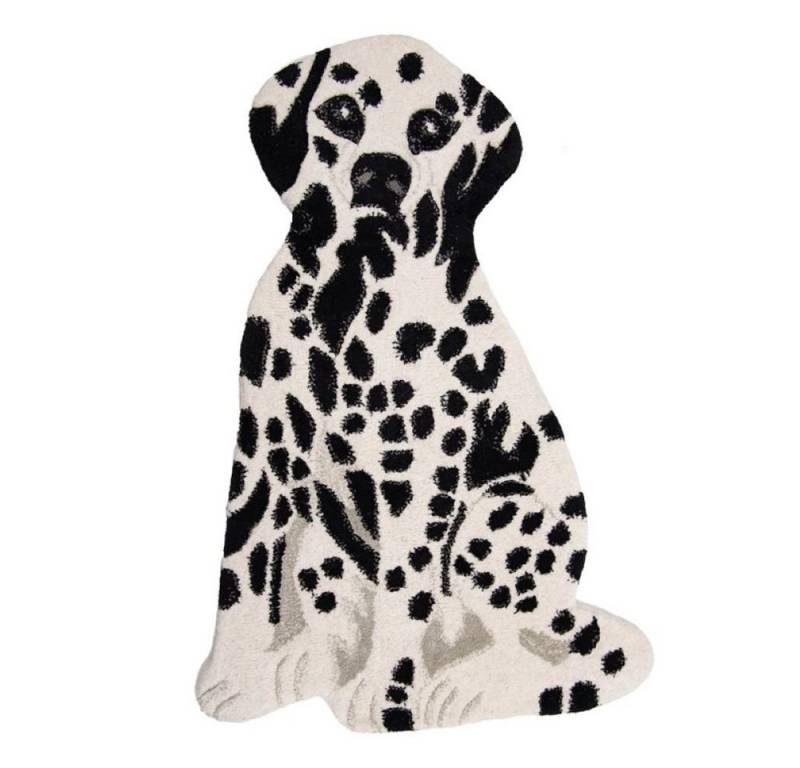 Kinderteppich Teppich Läufer Kinder Hund Dalmatiner Schwarz Weiß 90 cm, Clayre & Eef, Hund von Clayre & Eef