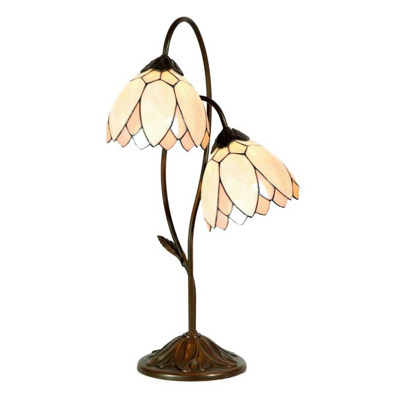 Tiffanystil-Tischleuchte Liliana, 2-flammig von Clayre&Eef