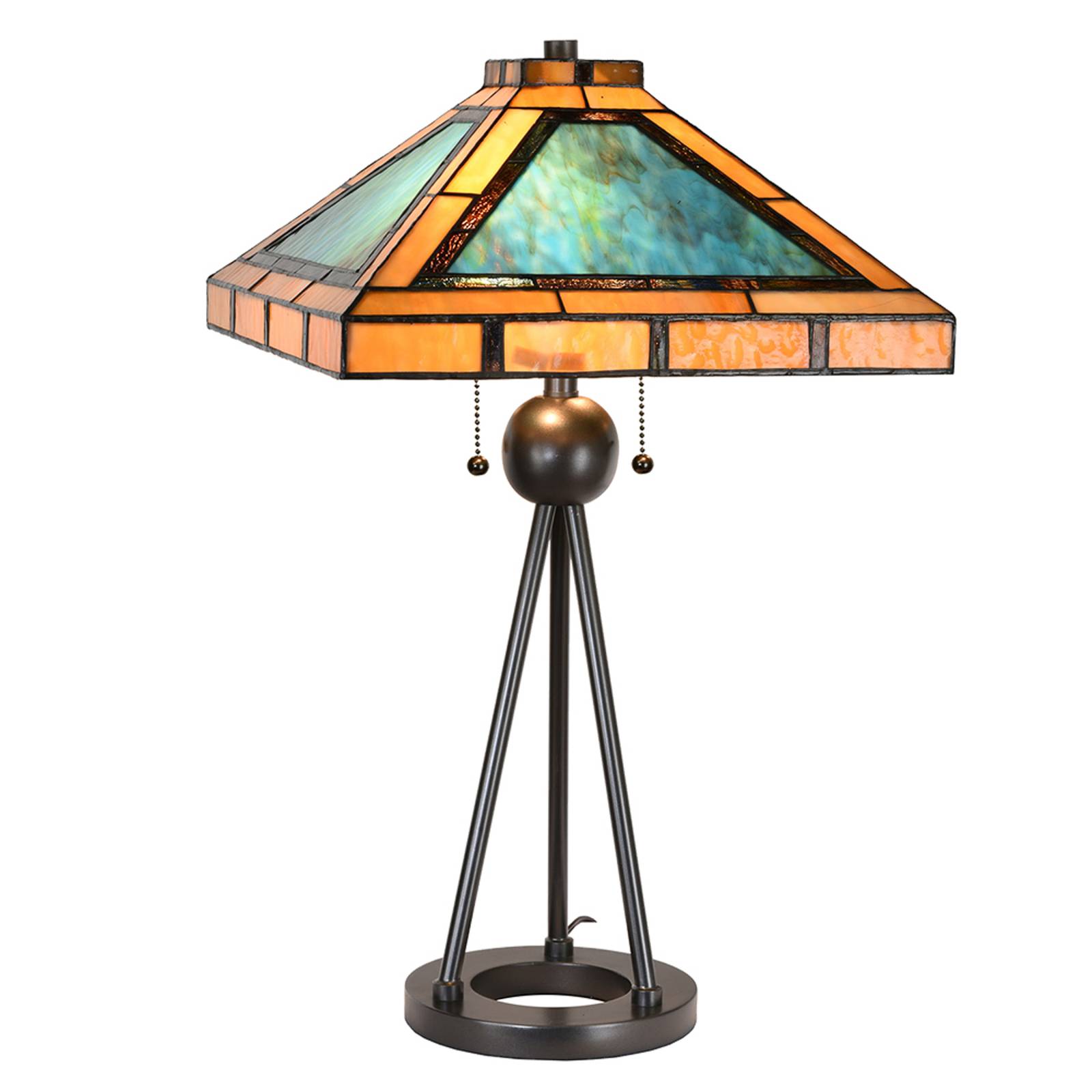 Tischlampe 5LL-6164, Tiffany-Design grün/braun von Clayre&Eef