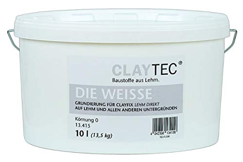 CLAYTEC Grundierung DIE WEISSE ohne Körnung Lieferformen Eimer (5,0 L) von Claytec