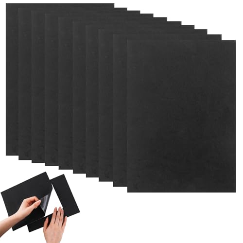 10 Stück Moosgummi Selbstklebend, Selbstklebend Schaumstoffplatte Schwarz, Schaumstoff Polster mit Klebeseite 21x30cm 1mm Moosgummi Platten für TüRen Fenster und Haushaltsanwendungen von ClcIosis