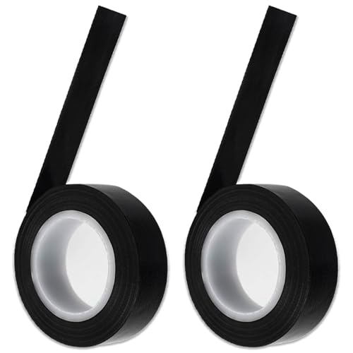 ClcIosis 2 Stück Teflonband Isolierband Schwarz Gewebeband Hitzebeständiges Klebeband für Mehrere Vakuumierer Modelle Vakuumiergerät Hand oder Impulsversiegeler (15 mm x 10 m) von ClcIosis