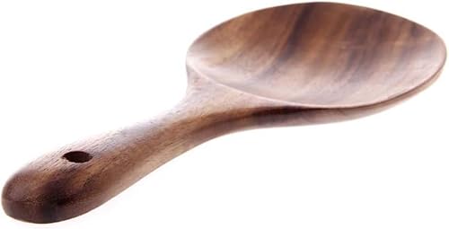Reispaddel aus natürlichem Holz, Servierlöffel, antihaftbeschichtet, Reislöffel, Reislöffel, Reisspatel für Reis, Kartoffeln, Salate, 17,8 cm, Servierutensilien für Küche und Esszimmer von Cldaisy